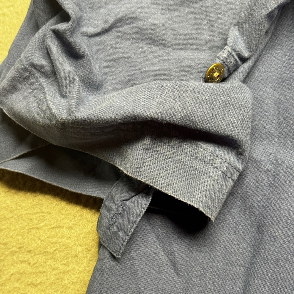 Camel Trophy Adventure Wear Shirt Mens XXL Blue Short Sleeve Utility Cotton Top - Picture 7 of 11